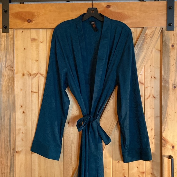 Savage x Fenty Snake Print Emerald Green Robe - Picture 2 of 6